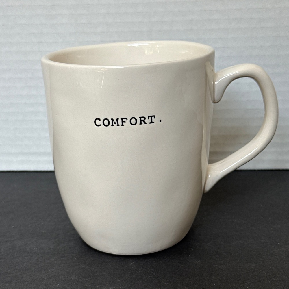 Rae Dunn COMFORT Coffee Mug Artisan Collection by Magenta Ivory Ceramic Cup
